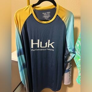 Men’s long-sleeve Huk Fishing shirt - 2X